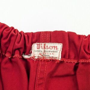 Vintage 1950s Wilson Sports Equipment Red and Yellow Cotton Track Pants Small(?)